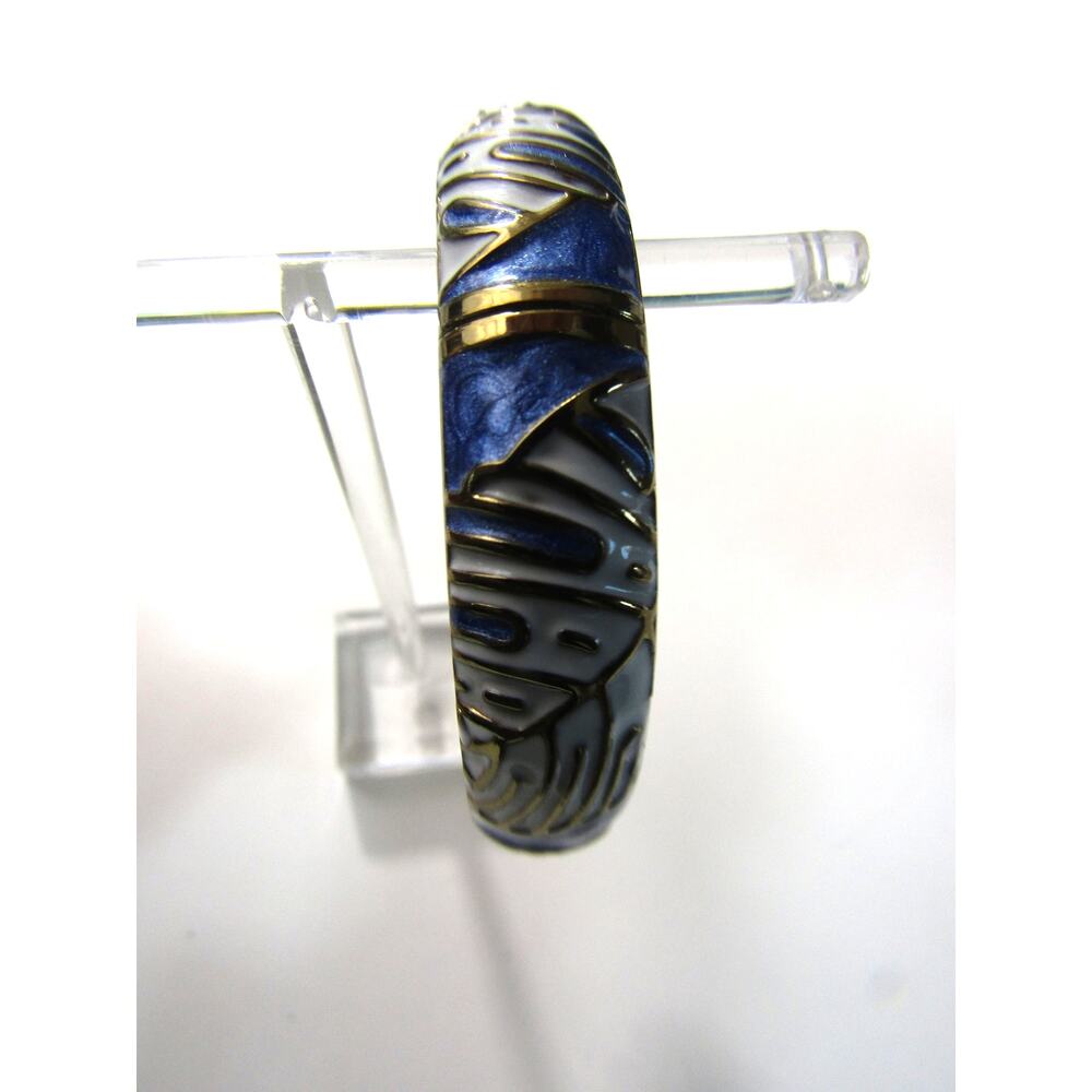 VTG Monstera Leaf Blue Silver Set 7 Boho Whimsigoth  Cottagecore Beach‎ Floral
